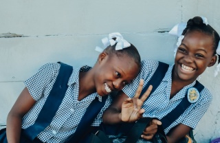 Girls in school in Haiti
