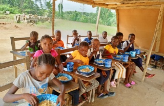 Children in school in Liberia