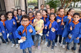 Children in school in Syria