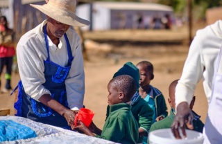 Výdej jídla Zimbabwe