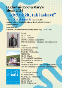Mary’s Meals, Duchovní obnova, plakát