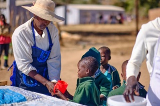 Výdej jídla Zimbabwe