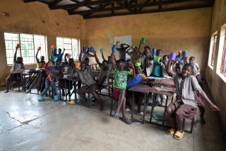 children in class in Zambia
